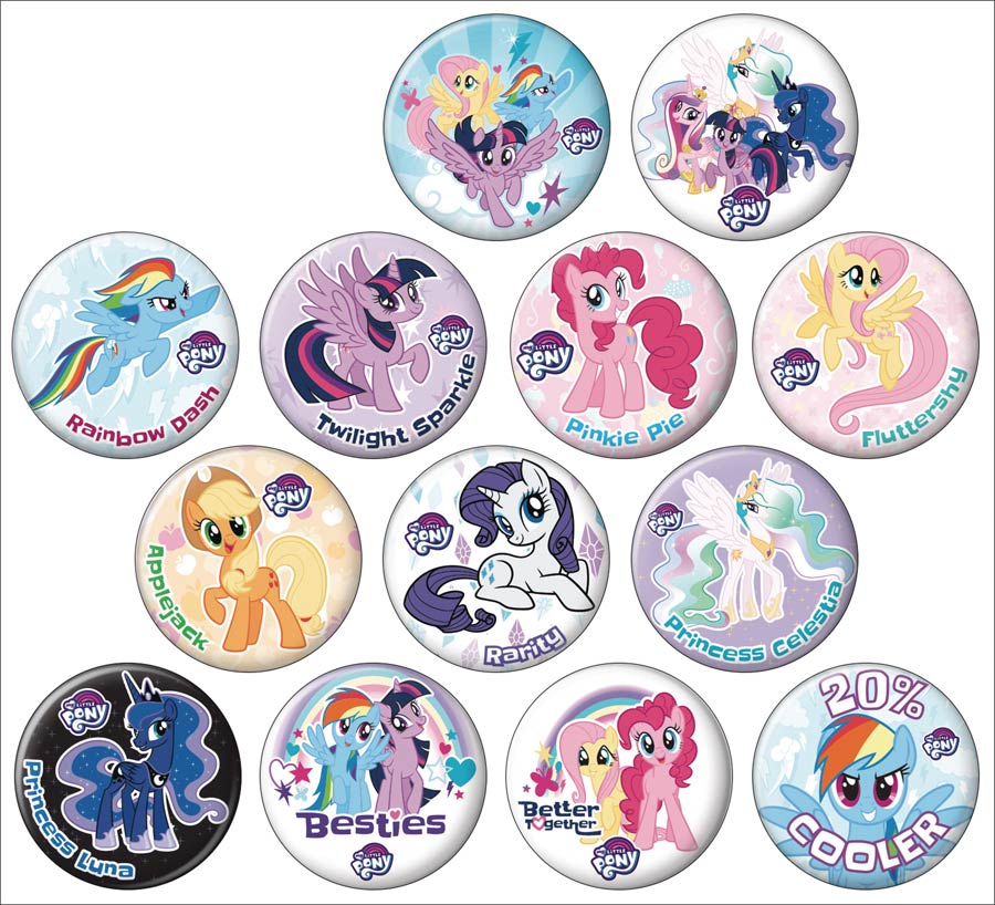 My Little Pony Friendship Is Magic Button 144-Piece Display