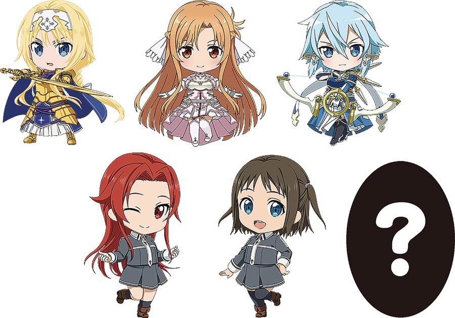 Sword Art Online Alicization Nendoroid Plus Keychain Series 2 Blind Mystery Box 6-Piece Display