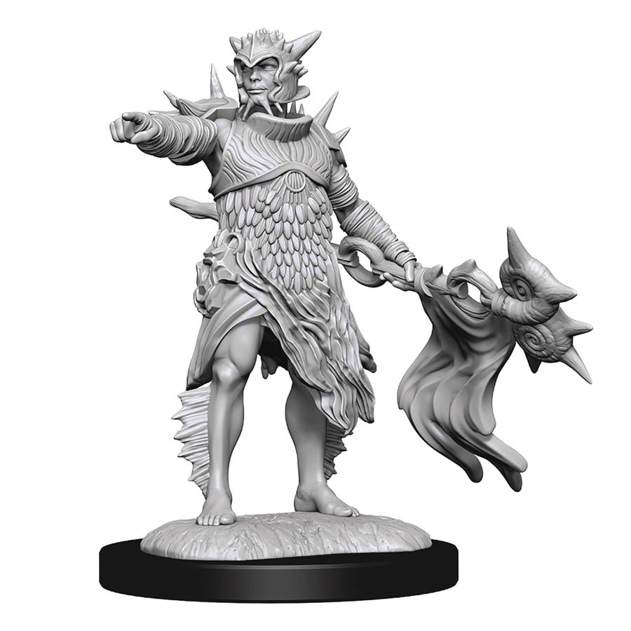 Magic The Gathering Unpainted Miniature - Coralhelm Commander & Halimar Wavewatch