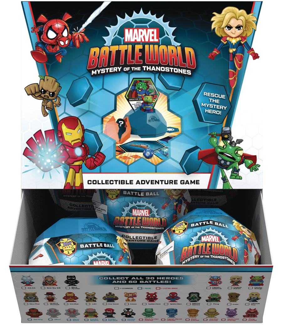 Funko Marvel Battleworld Mystery Of The Thanostones Game PDQ Package 12-Piece Display