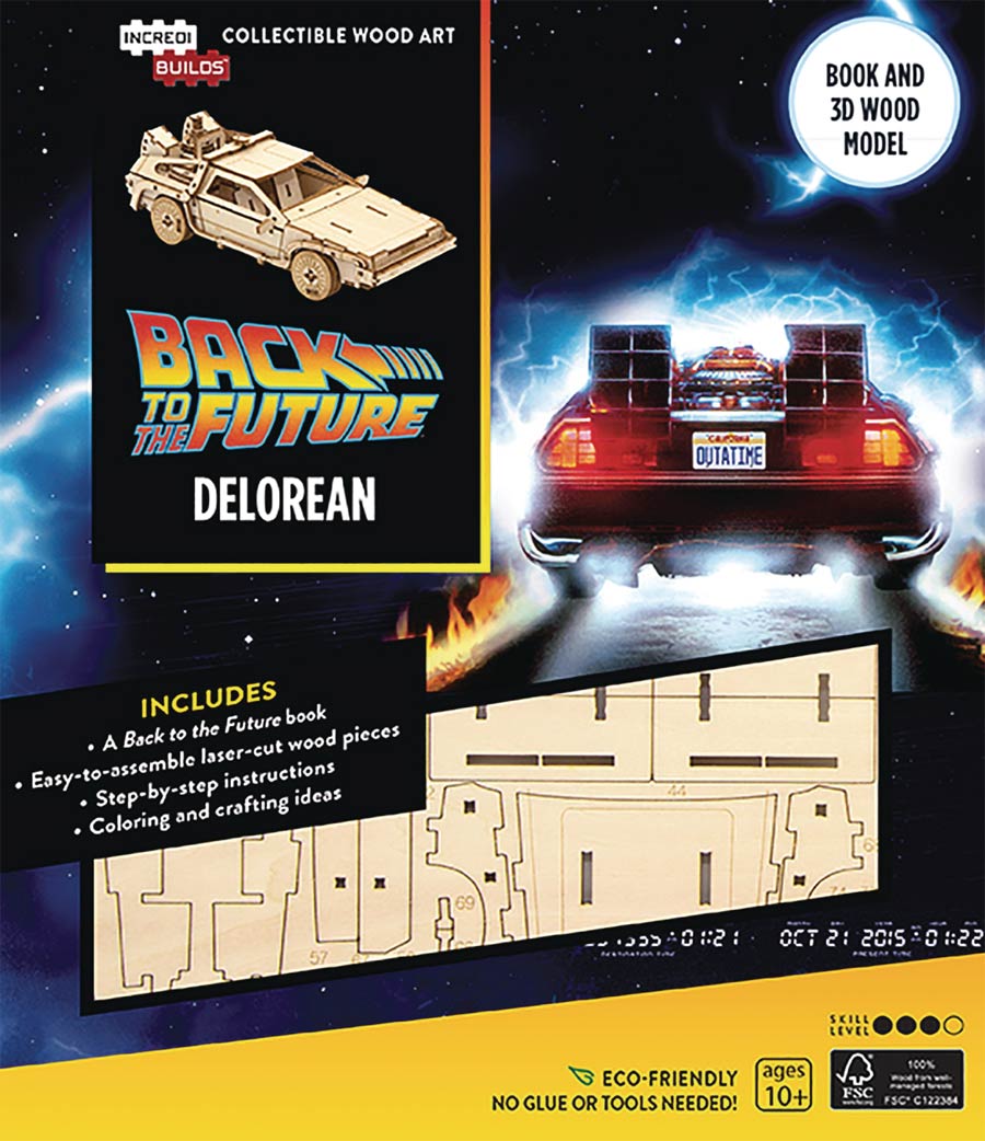 Back To The Future Delorean Incredibuilds 3D Wood Model Kit