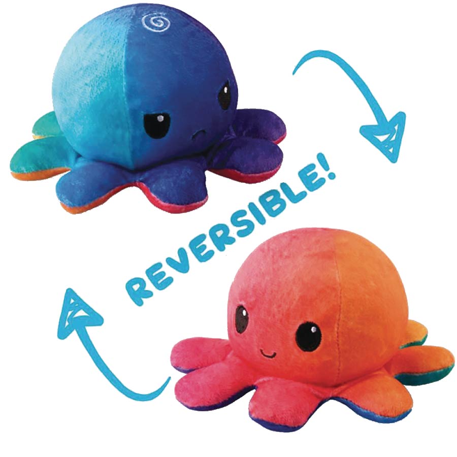 Teeturtle Reversible Octopus Mini Plush - Sunset To Mermaid
