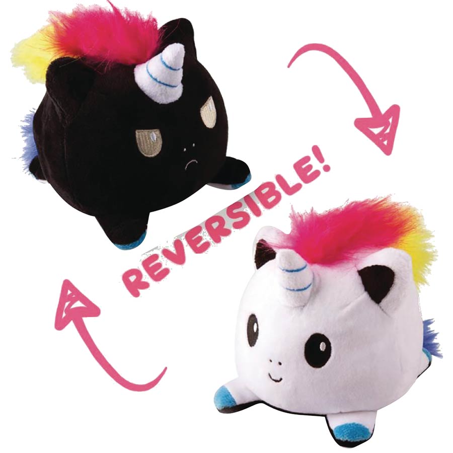 Teeturtle Reversible Unicorn Light To Dark Rainbow Mini Plush