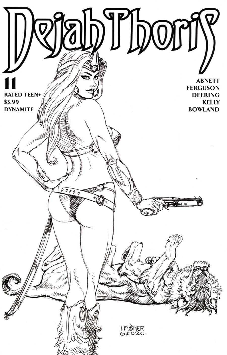 Dejah Thoris Vol 3 #11 Cover J Incentive Joseph Michael Linsner Black & White Cover