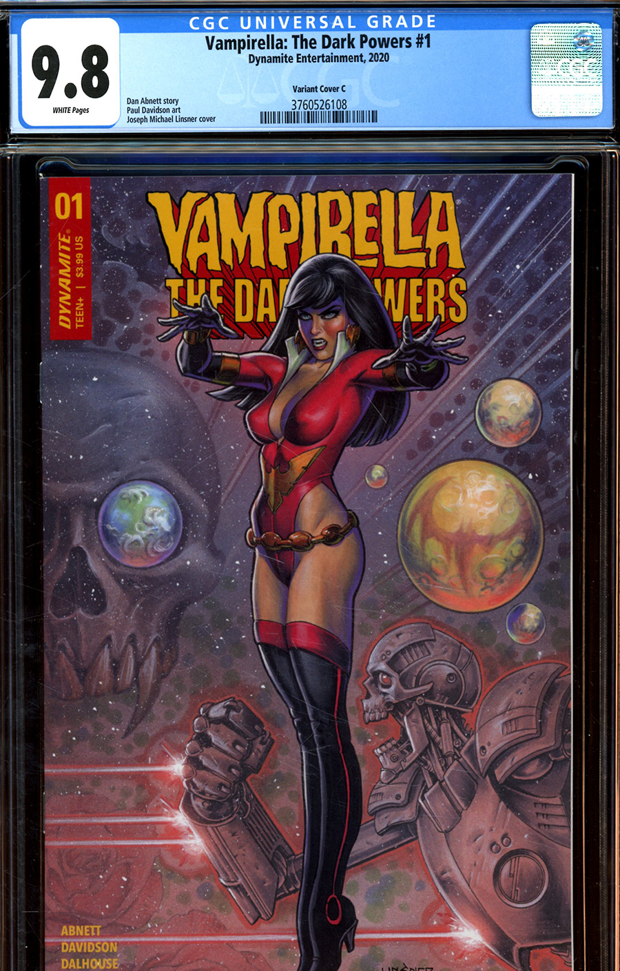 Vampirella The Dark Powers #1 Cover Z-L Variant Joseph Michael Linsner Cover CGC Graded