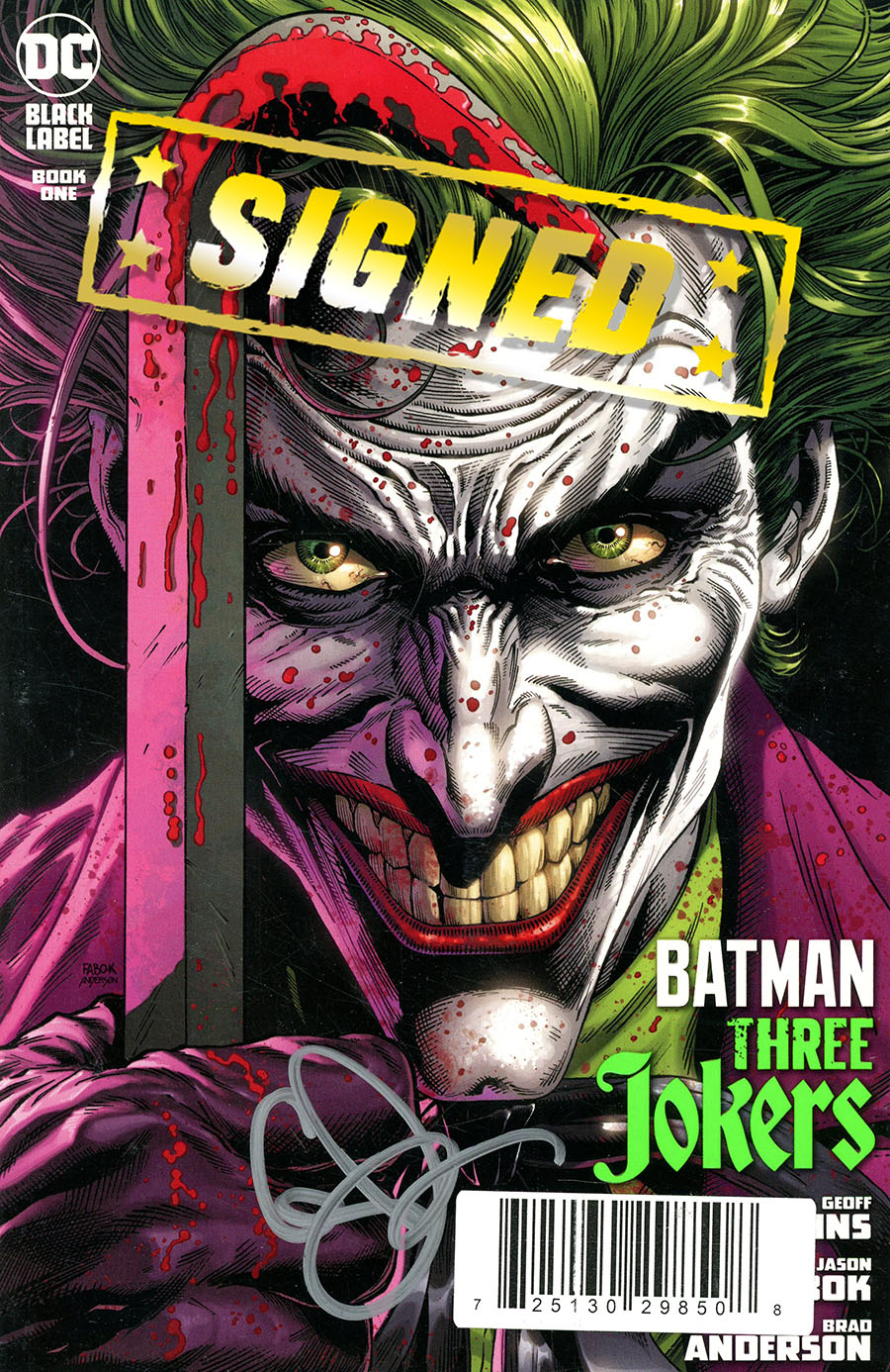 Batman Three Jokers #1 Cover I DF Signed By Geoff Johns