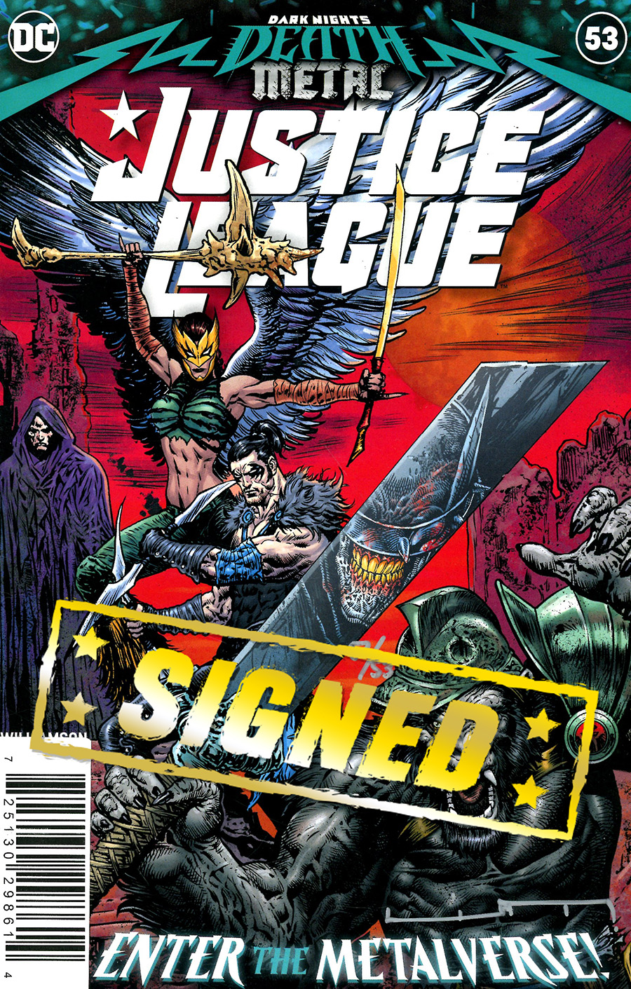 Justice League Vol 4 #53 Cover C DF Liam Sharp Cover Signed By Liam Sharp