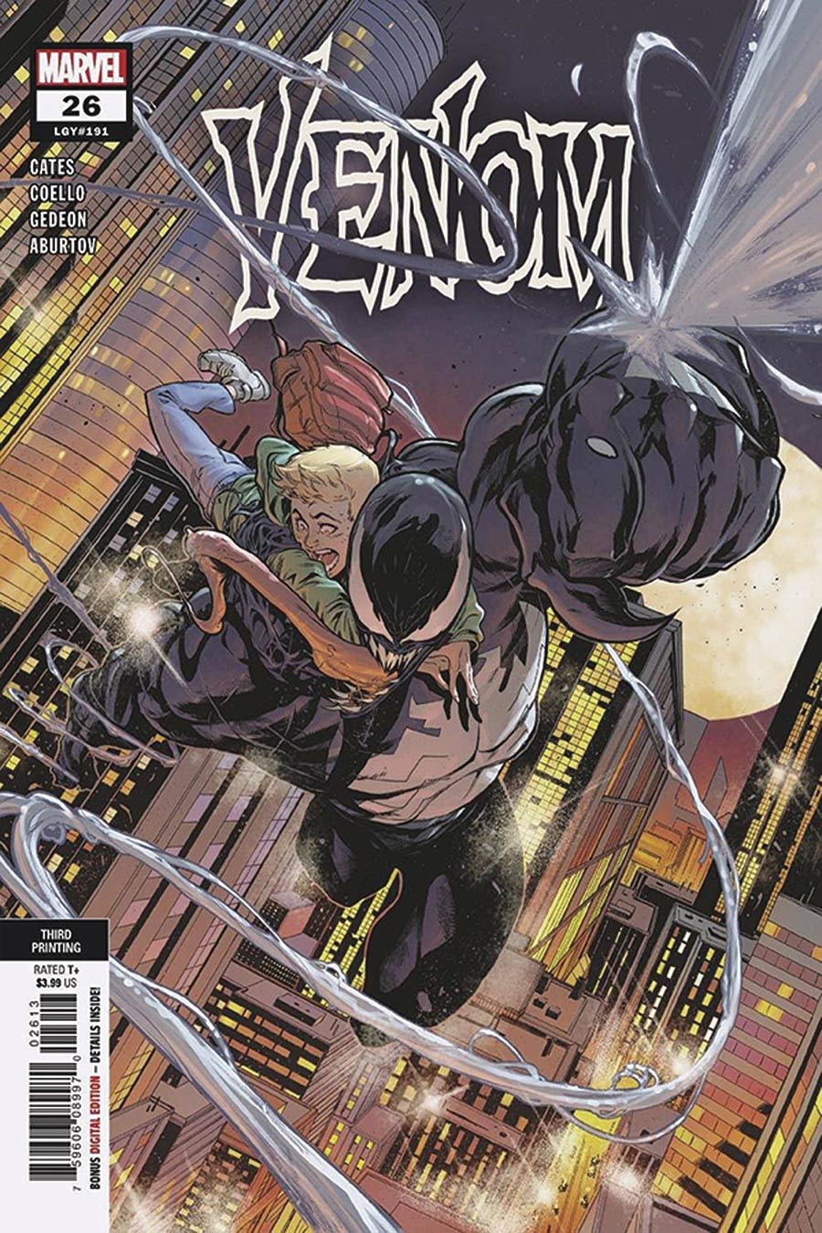 Venom Vol 4 #26 Cover G DF 3rd Ptg Signed By Donny Cates