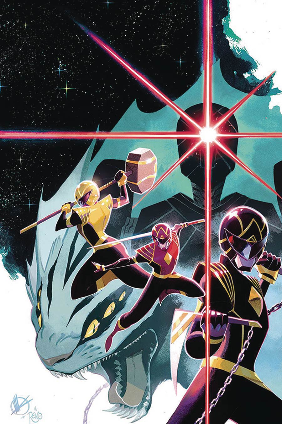 Power Rangers #1 Cover L DF Signed By Ryan Parrott