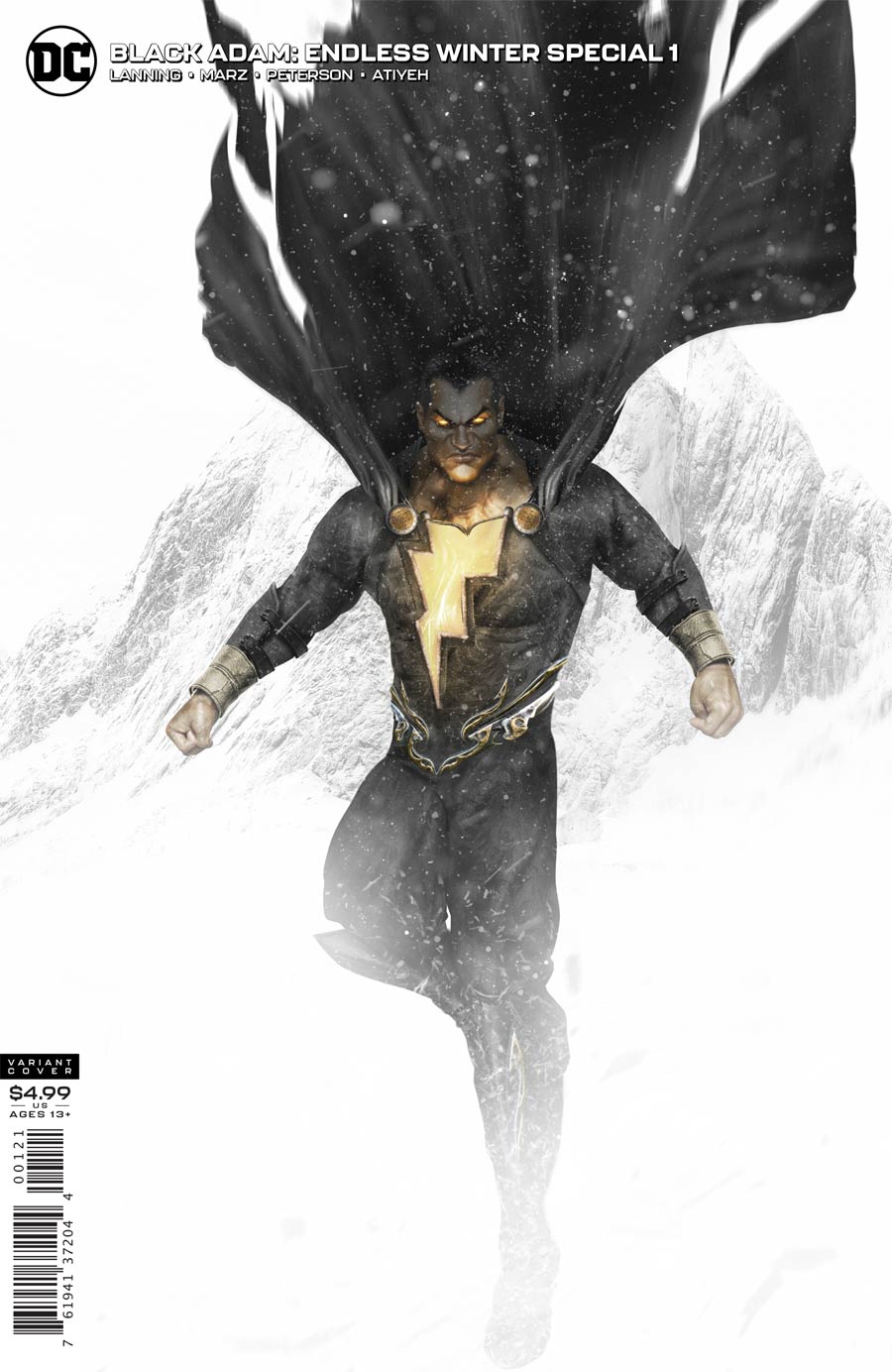 Black Adam Endless Winter Special One Shot Cover B Variant BossLogic Card Stock Cover (Endless Winter Part 8)