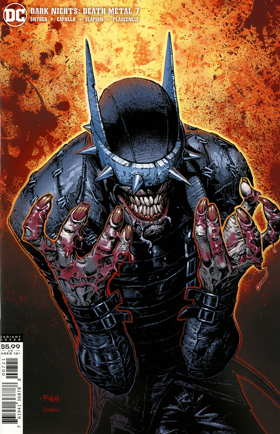 Dark Nights Death Metal #7 Cover B Variant David Finch Batman Who Laughs Cover