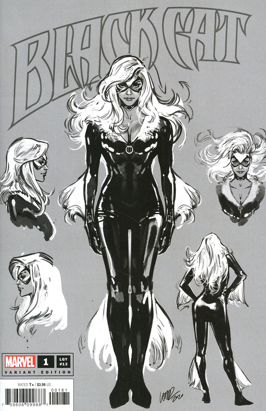 Black Cat Vol 2 #1 Cover H Incentive Pepe Larraz Design Variant Cover (King In Black Tie-In)