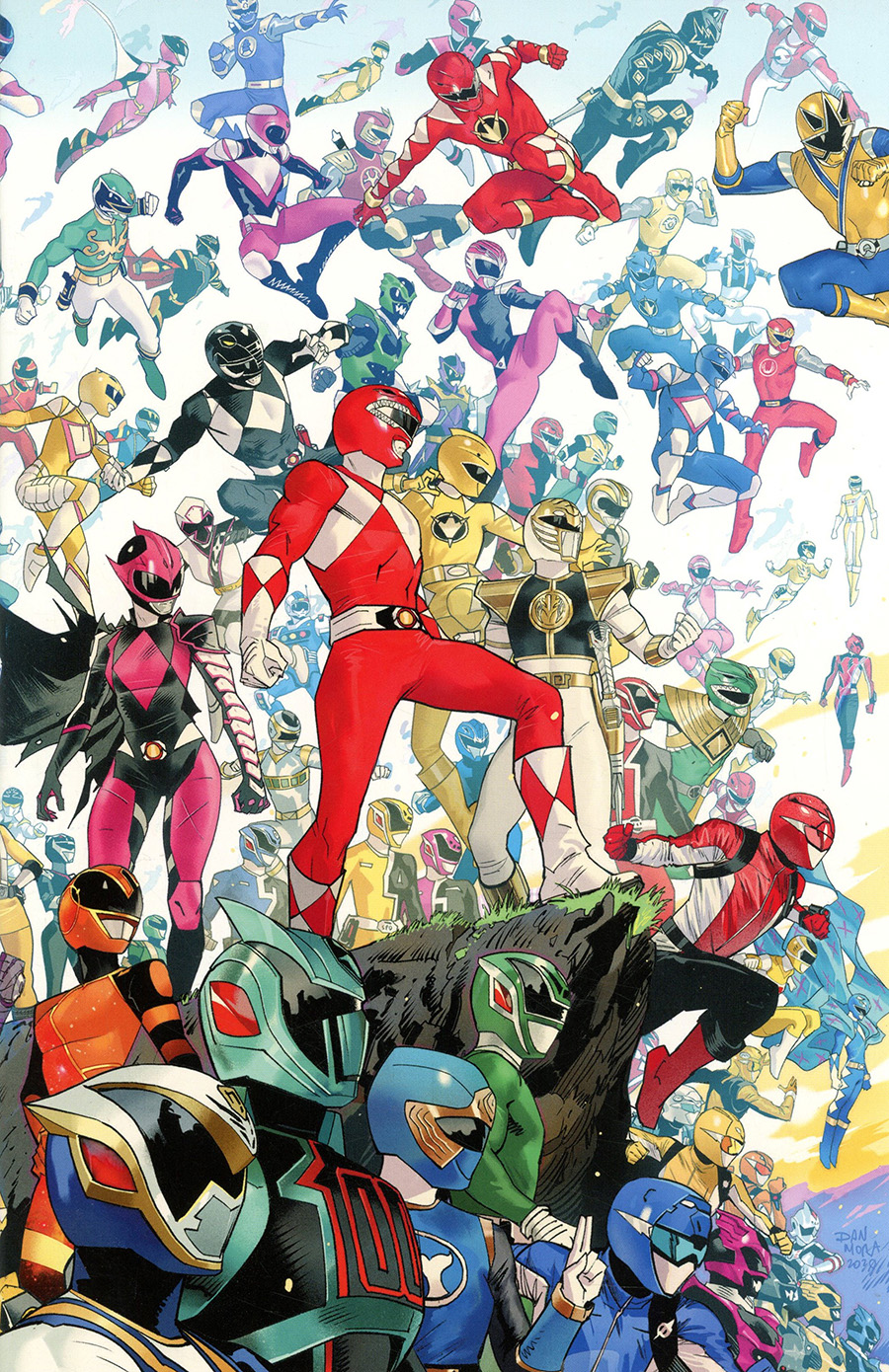 Power Rangers #2 Cover D Incentive Dan Mora Every Ranger Ever Variant Cover