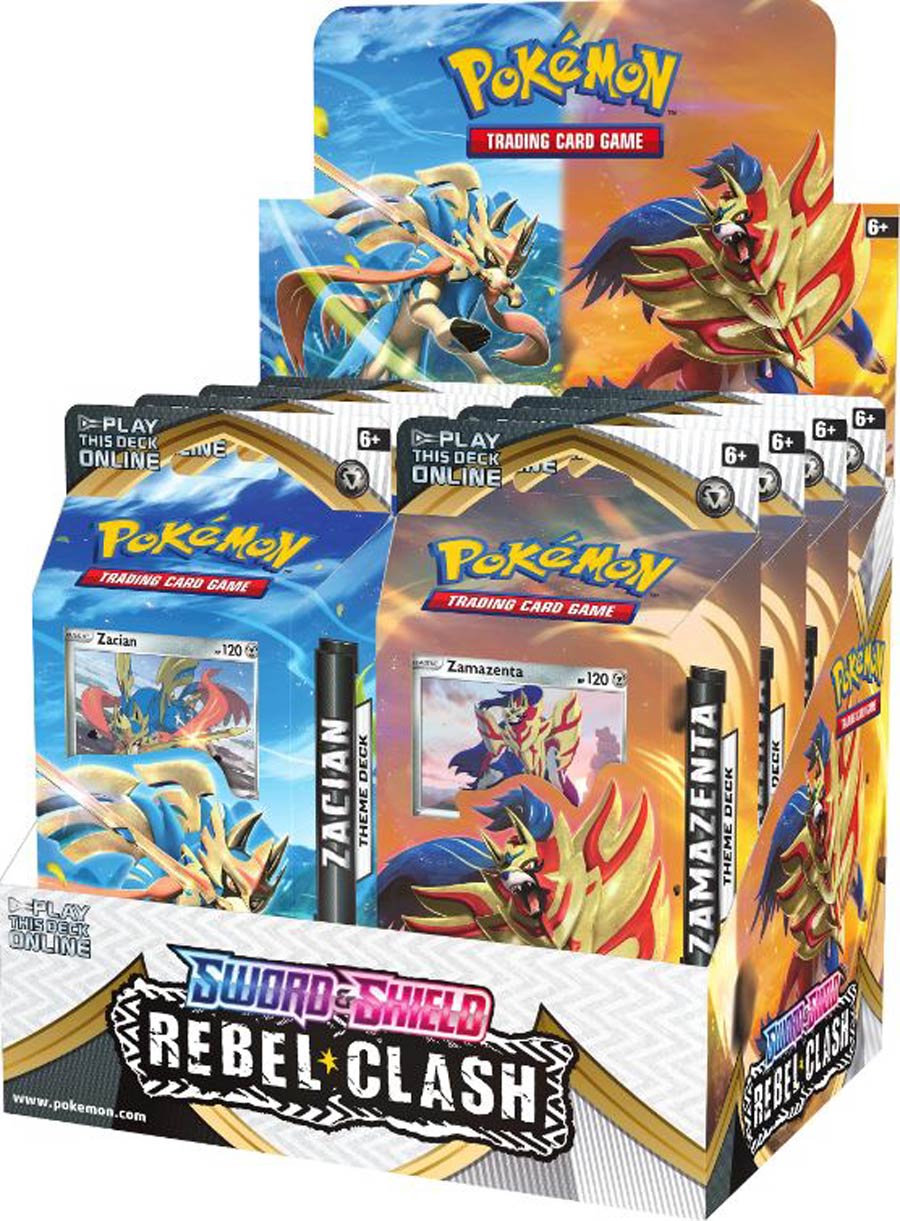 Pokemon TCG Rebel Clash Theme Deck Display of 12 Decks