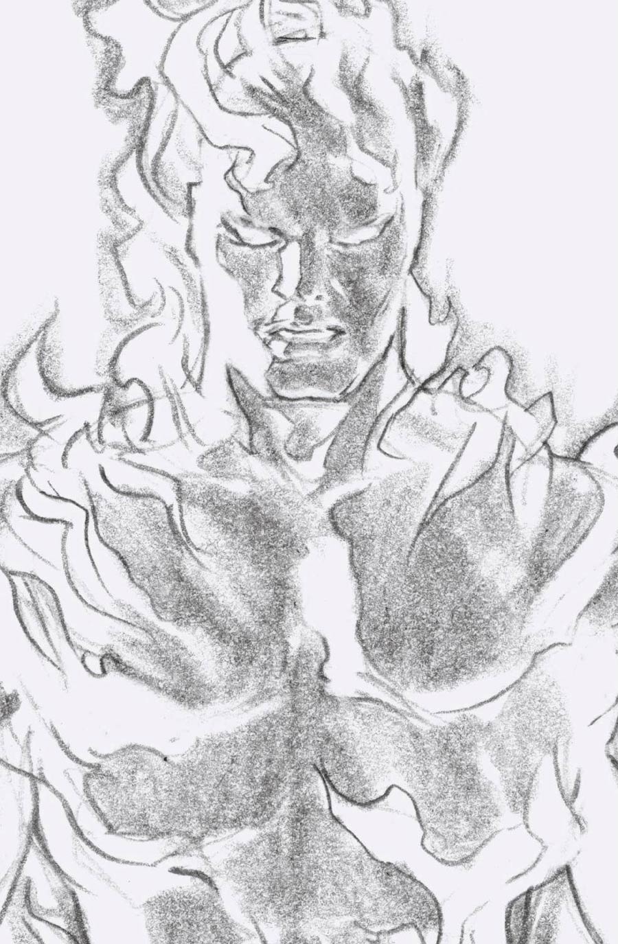 Fantastic Four Vol 6 #24 Cover G Incentive Alex Ross Timeless Human Torch Virgin Sketch Cover
