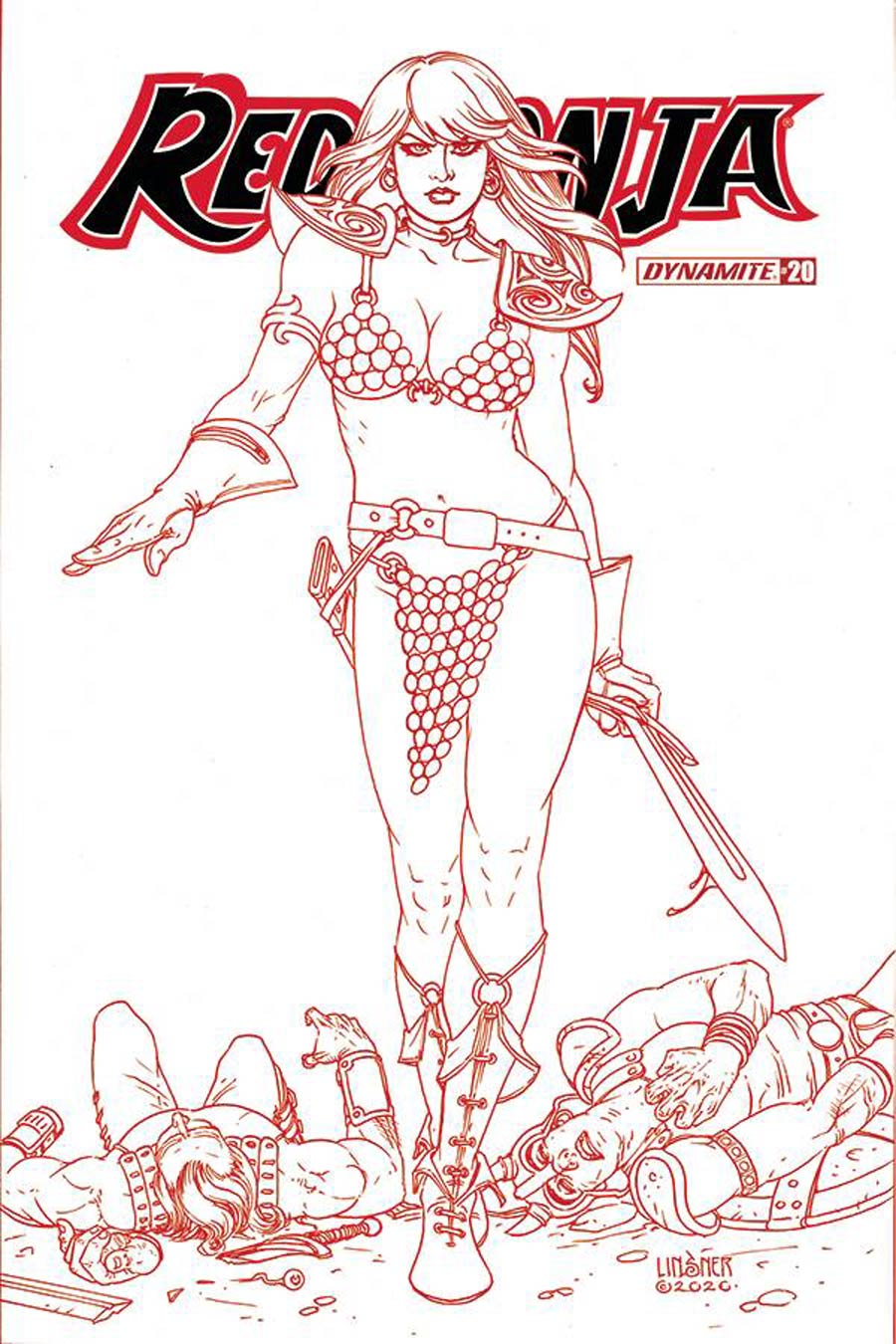 Red Sonja Vol 8 #20 Cover M Incentive Joseph Michael Linsner Tint Cover