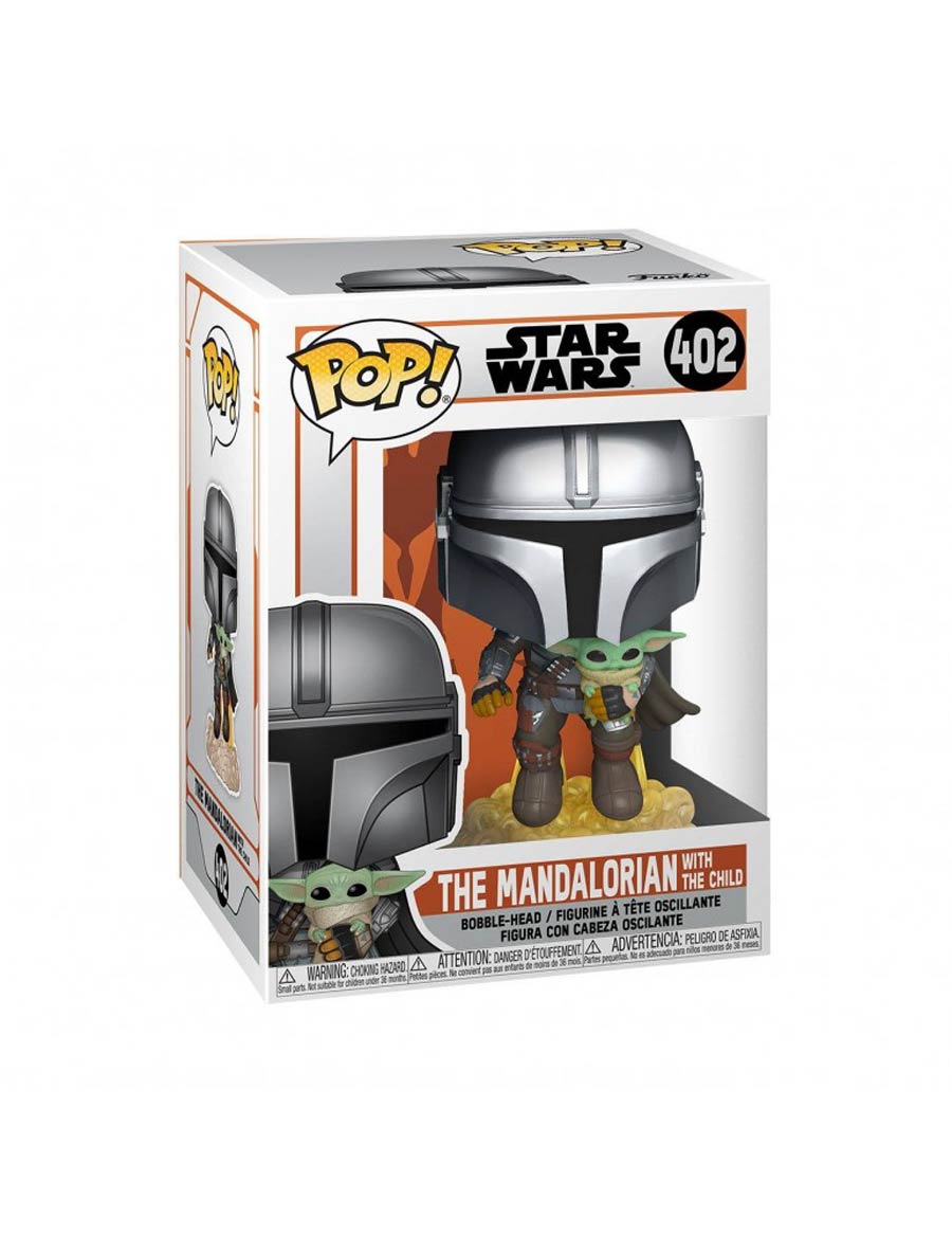 POP Star Wars The Mandalorian Mandalorian Flying With Jet Vinyl Bobble Head