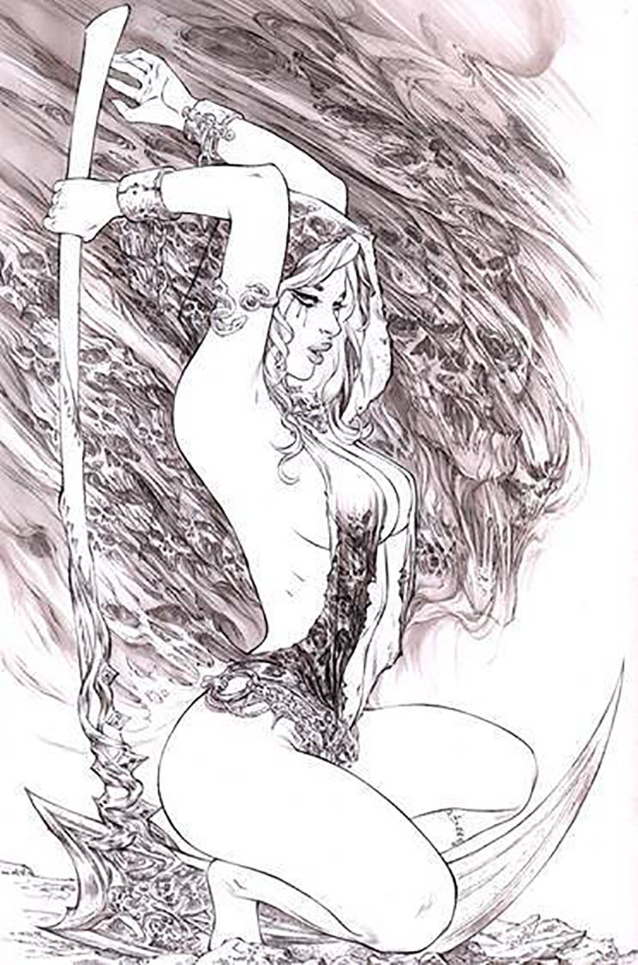 Grimm Fairy Tales Presents Grimm Tales Of Terror Quarterly #2 2020 Halloween Special Cover D Incentive E-Bas Pencil Variant Cover