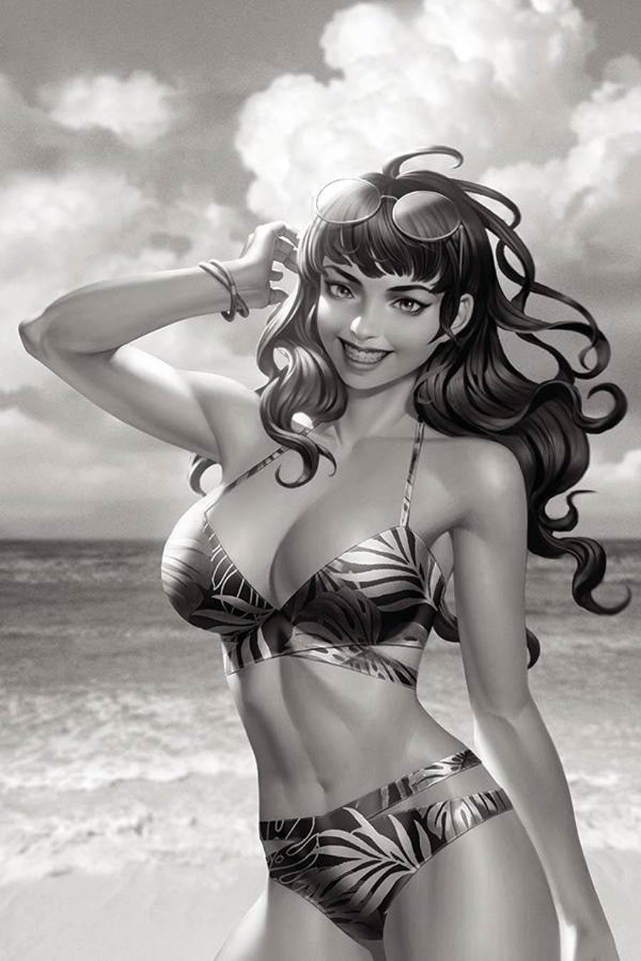 Bettie Page Vol 3 #3 Cover J Incentive Junggeun Yoon Black & White Virgin Cover