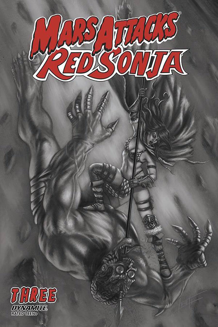 Mars Attacks Red Sonja #3 Cover D Incentive Luca Strati Sketch Dressed Cover