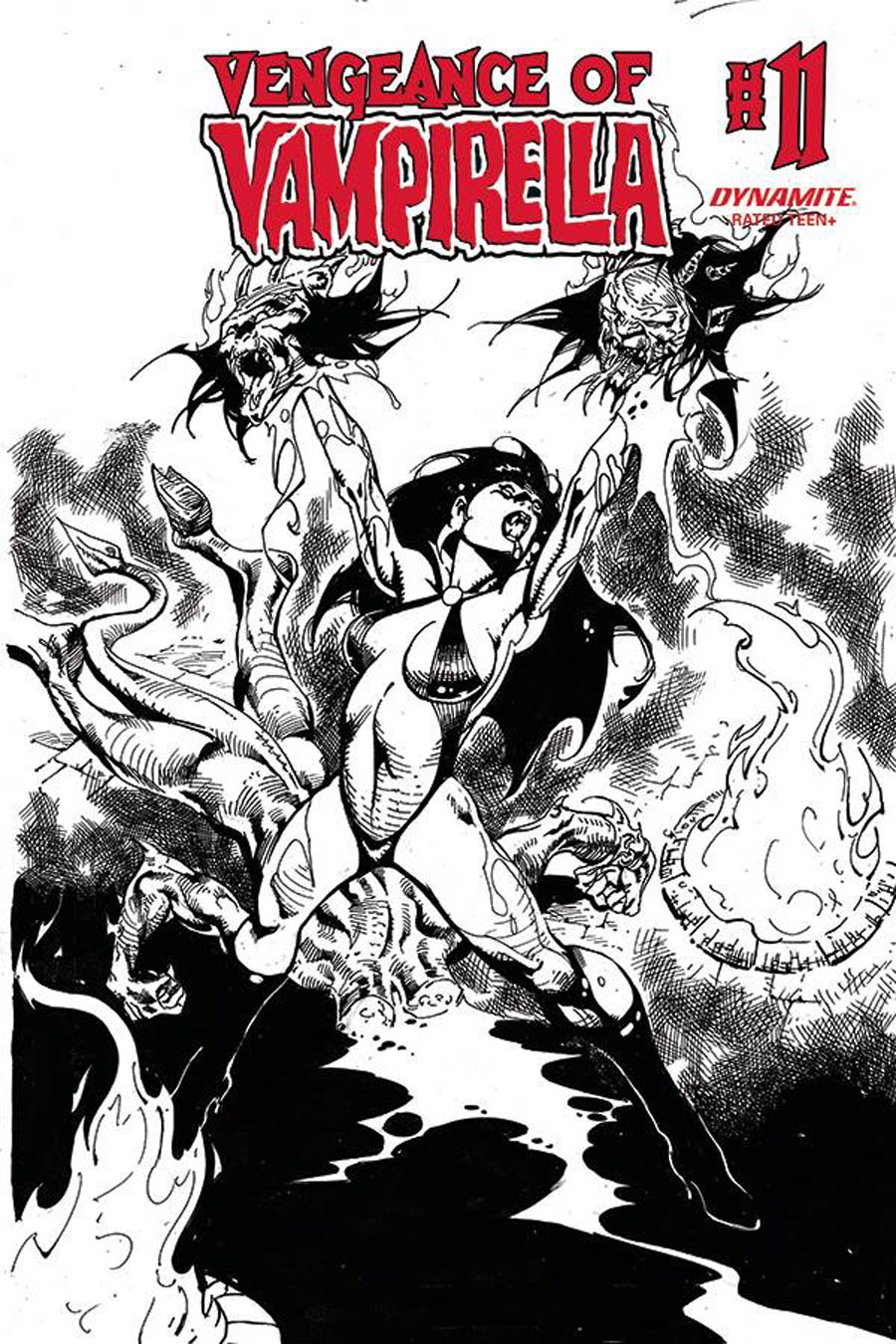 Vengeance Of Vampirella Vol 2 #11 Cover G Incentive Roberto Castro Black & White Cover