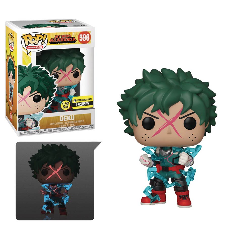 POP Animation My Hero Academia Deku Entertainment Earth Exclusive Full Cowling Glow-In-The-Dark Vinyl Figure