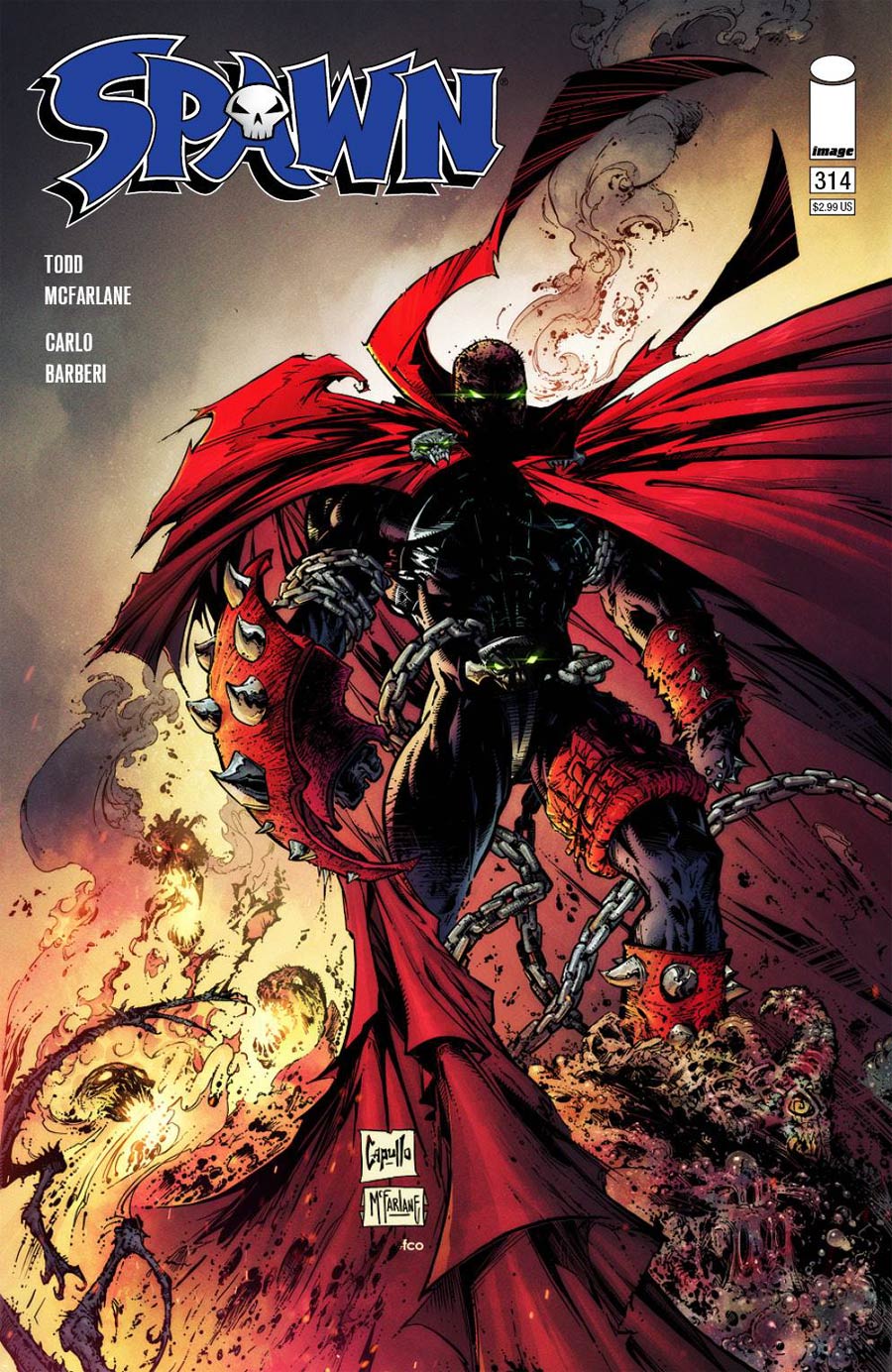 Spawn #314 Cover B Variant Greg Capullo & Todd McFarlane Cover