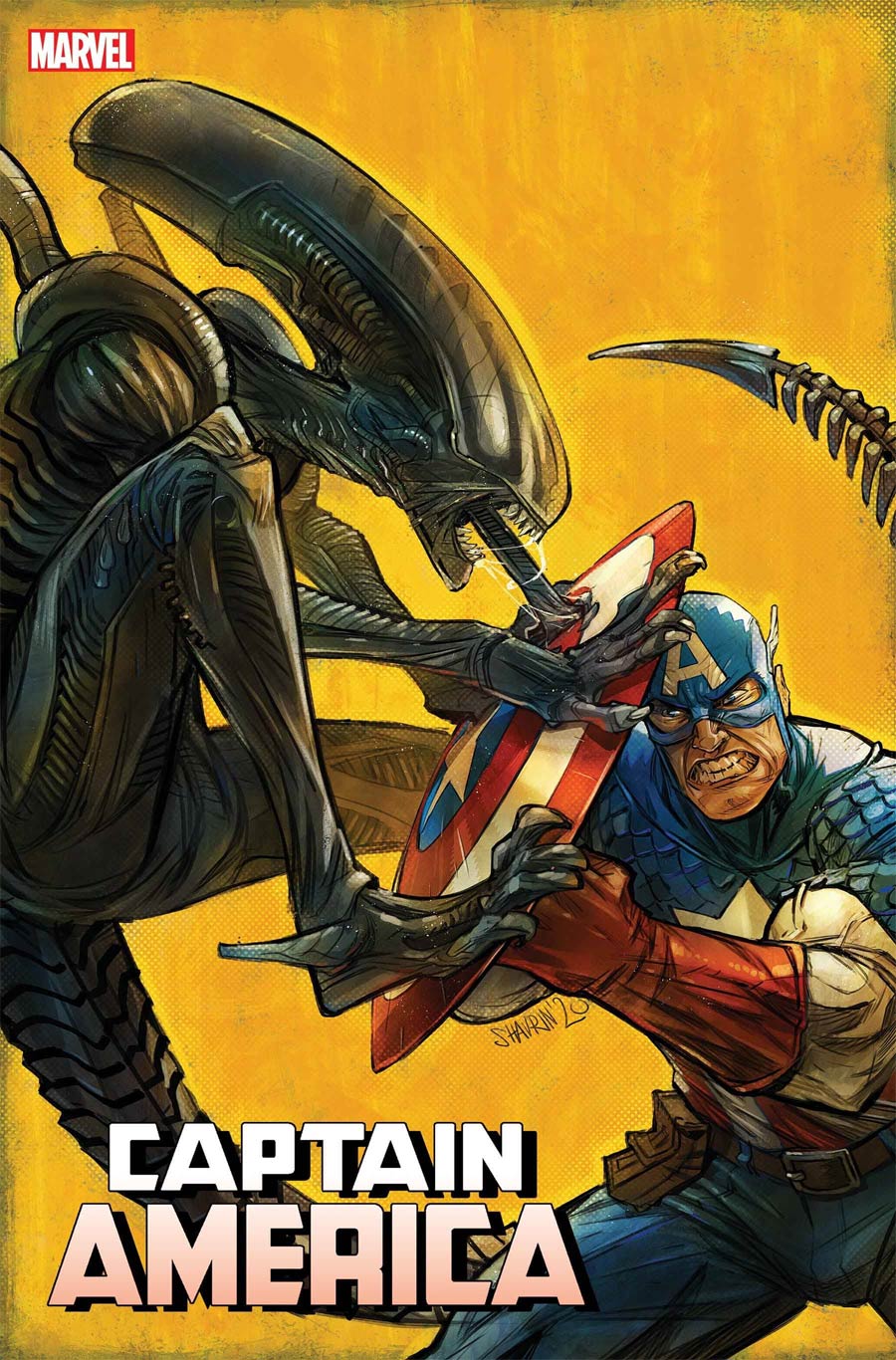 Captain America Vol 9 #27 Cover B Variant Ivan Shavrin Marvel vs Alien Cover