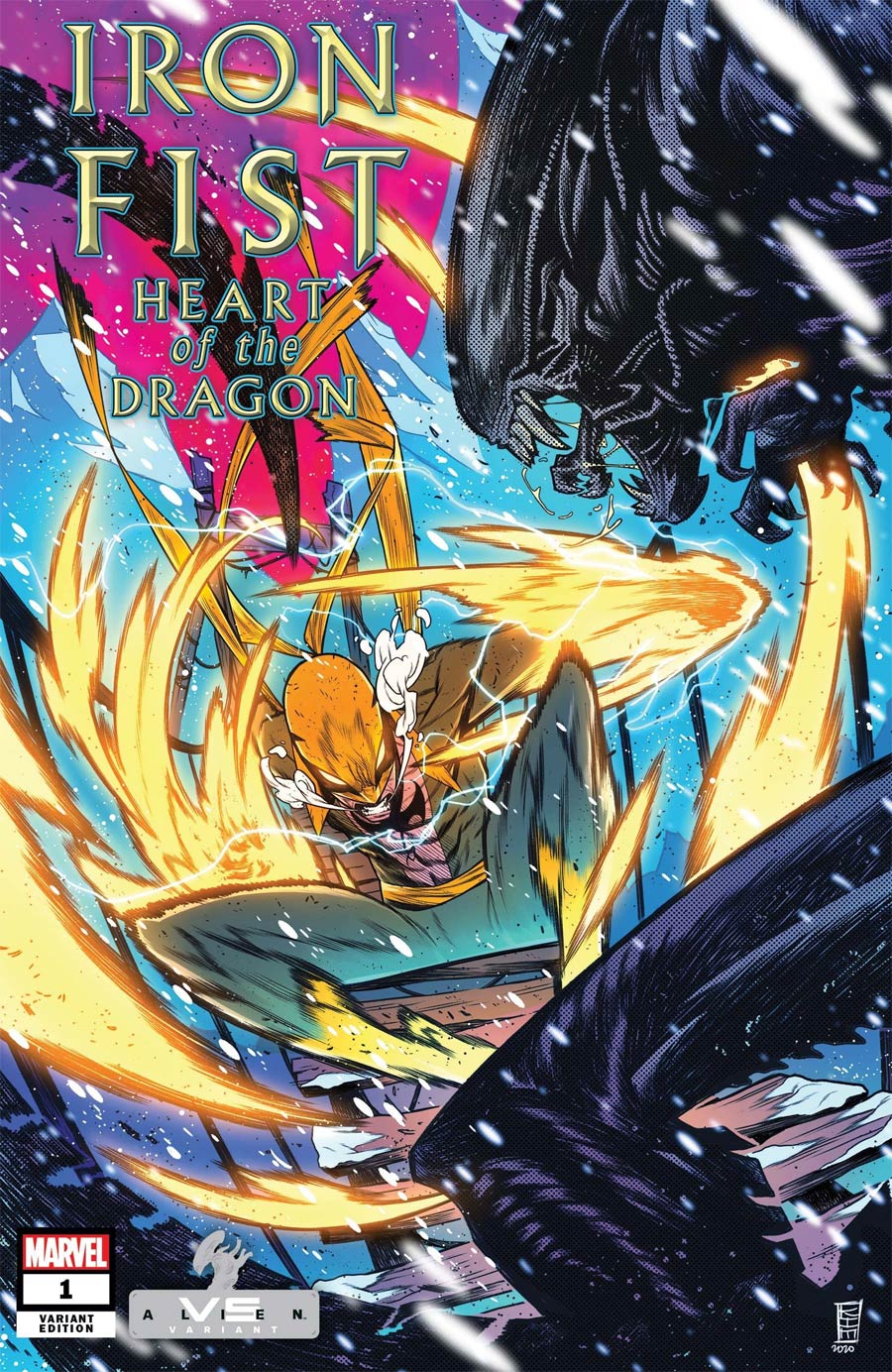 Iron Fist Heart Of The Dragon #1 Cover B Variant Kim Jacinto Marvel vs Alien Cover