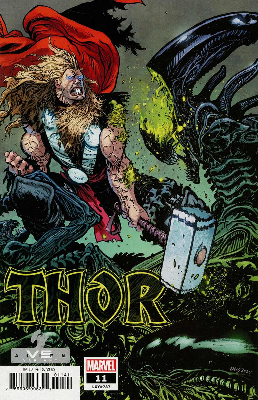 Thor Vol 6 #11 Cover B Variant Daniel Warren Johnson Marvel vs Alien Cover