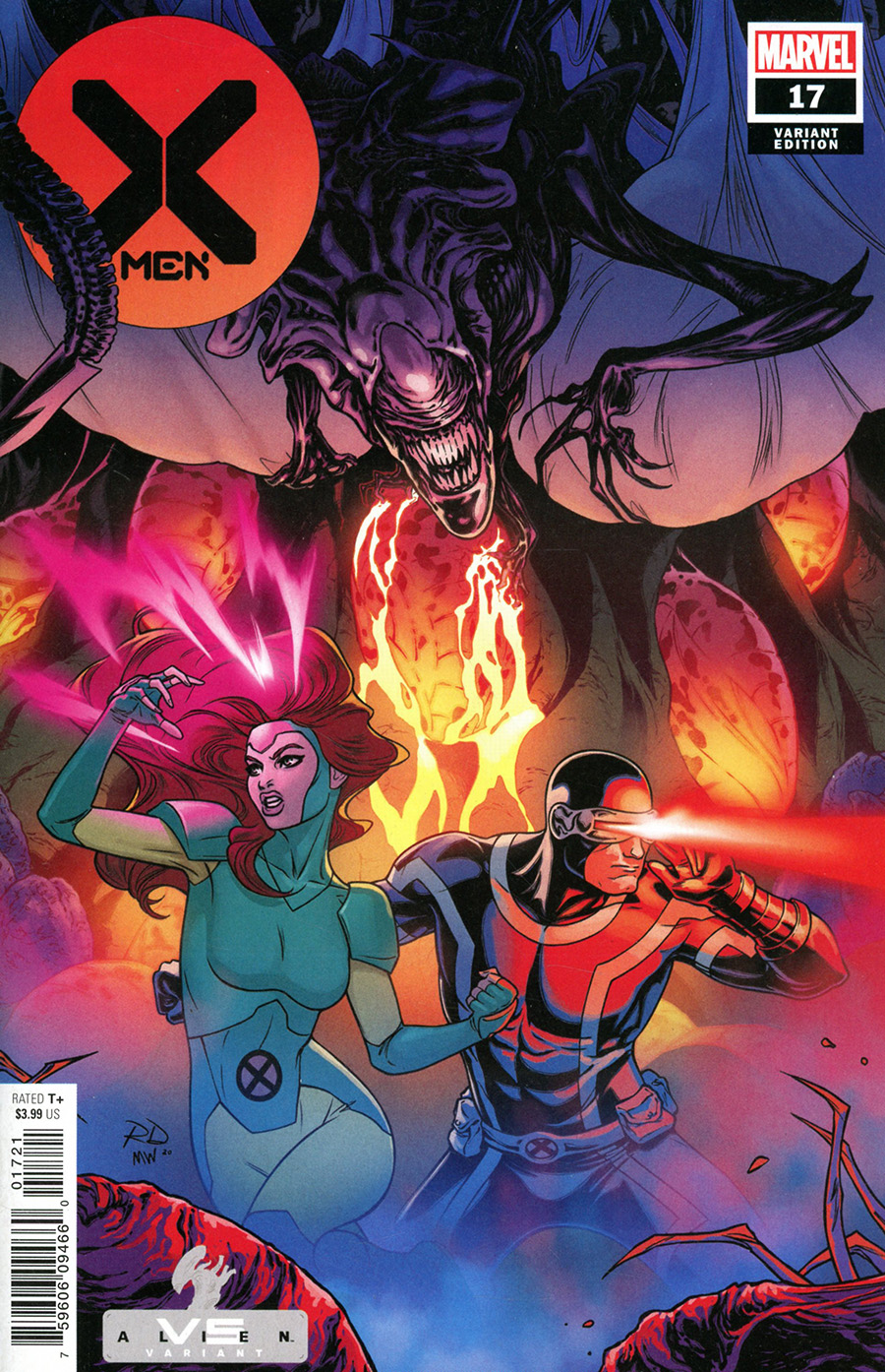 X-Men Vol 5 #17 Cover B Variant Russell Dauterman Marvel vs Alien Cover