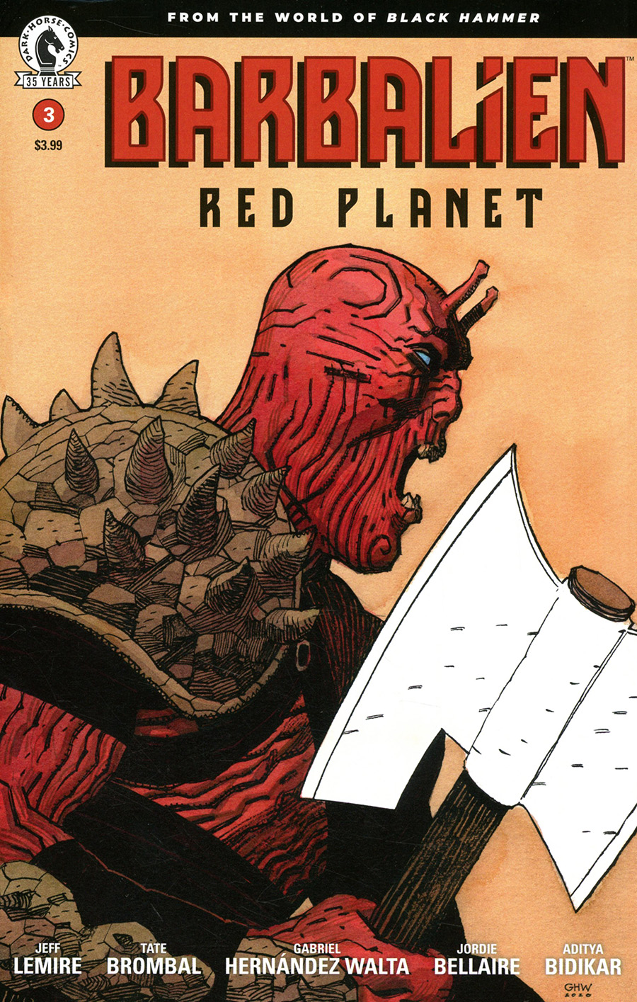 Barbalien Red Planet #3 Cover A Regular Gabriel Hernandez Walta Cover