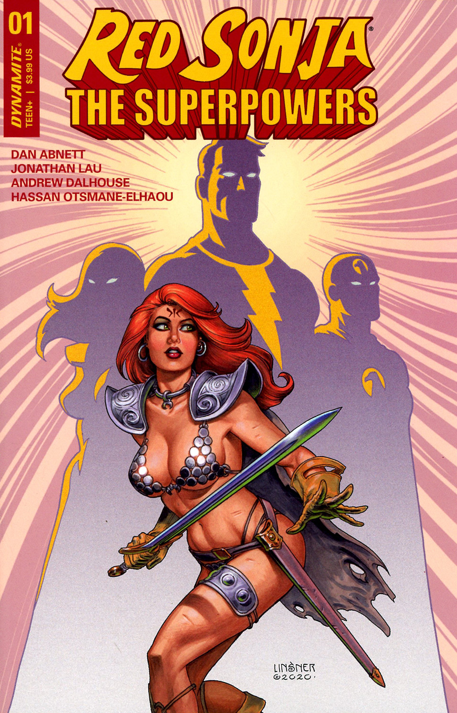 Red Sonja The Superpowers #1 Cover B Variant Joseph Michael Linsner Cover