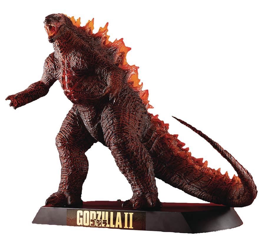 Godzilla King Of The Monsters Ultimate Article Monsters Burning Godzilla Statue