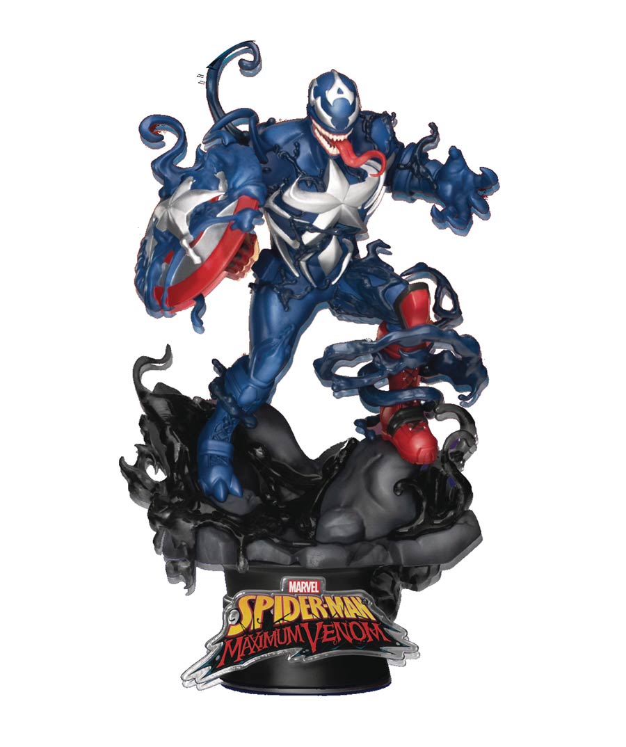 Spider-Man Maximum Venom DS-065 Captain America D-Stage Series 6-Inch Statue