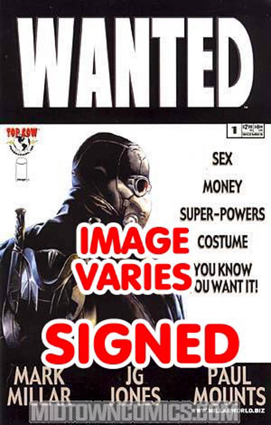 Wanted #1 Cover G Signed By JG Jones (Randomly Filled Cover)
