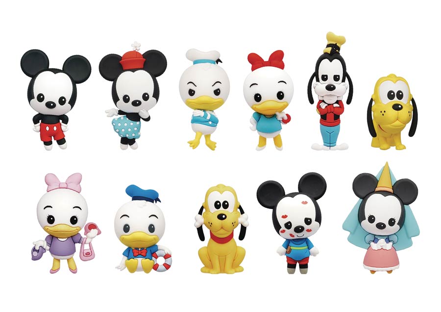 Disney 3D Foam Bag Clip Series 30 Blind Mystery Box 24-Piece Display
