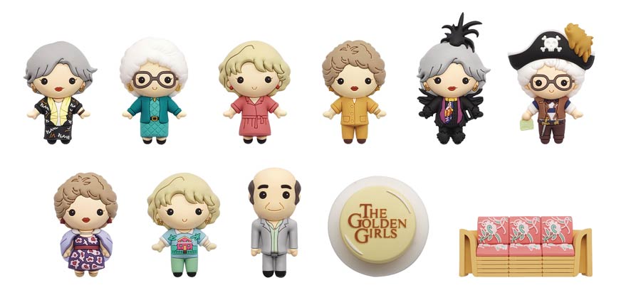Golden Girls 3D Foam Bag Clip Blind Mystery Box 24-Piece Display