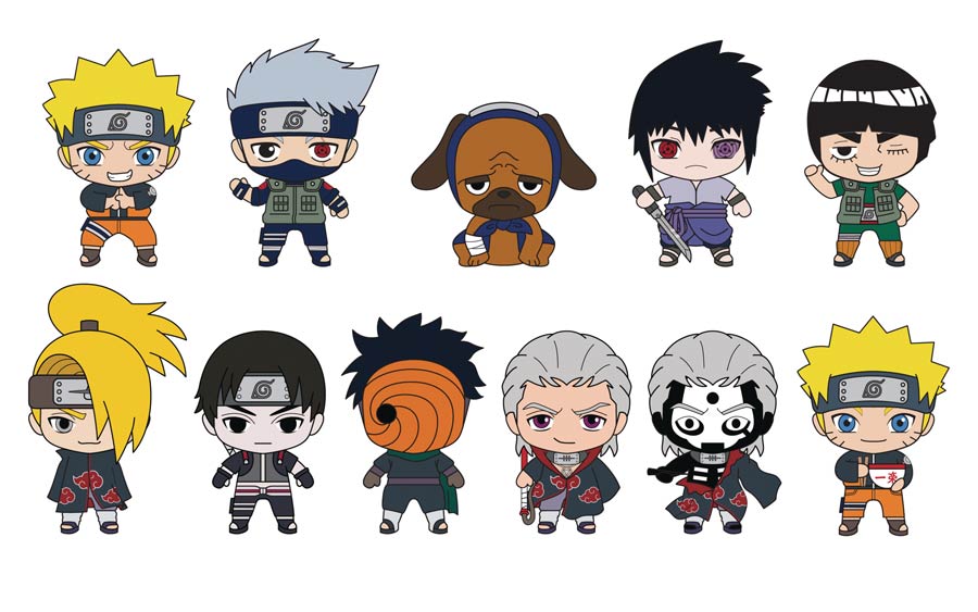Naruto 3D Foam Bag Clip Series 3 Blind Mystery Box 24-Piece Display