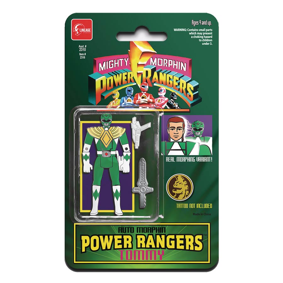 Power Rangers Auto Morphin Enamel Pin - Green Ranger Tommy