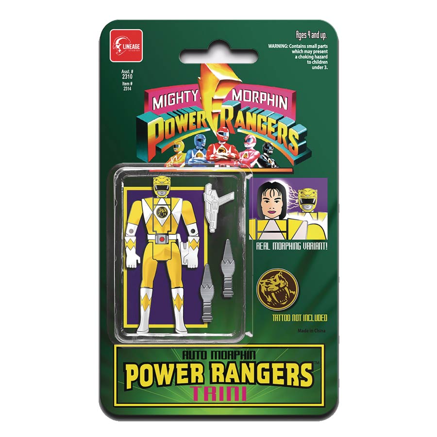 Power Rangers Auto Morphin Enamel Pin - Yellow Ranger Trini