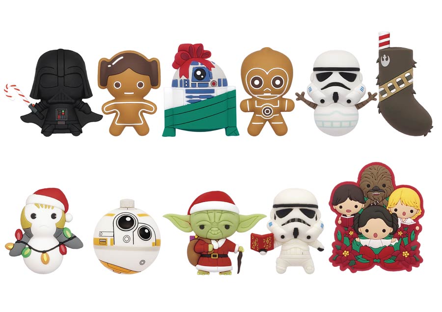 Star Wars Christmas 3D Foam Bag Clip Blind Mystery Box 24-Piece Display