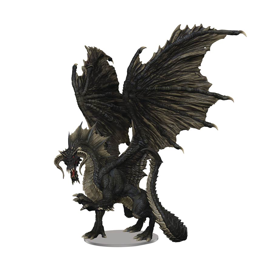 Dungeons & Dragons Icons Of The Realms Adult Black Dragon Premium Figure