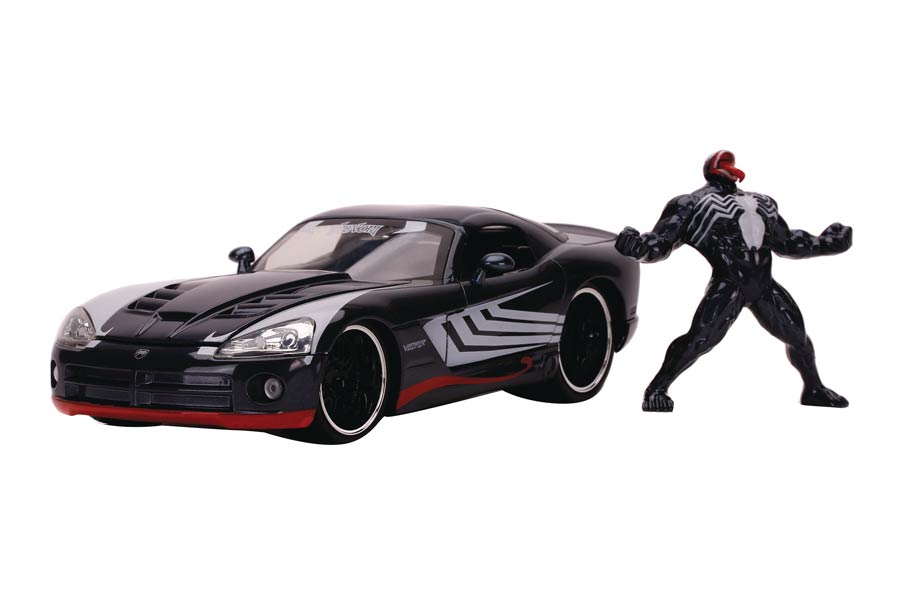 Marvel Heroes Hollywood Rides 1/24 Scale Die-Cast Vehicle - Venom 2008 Dodge Viper