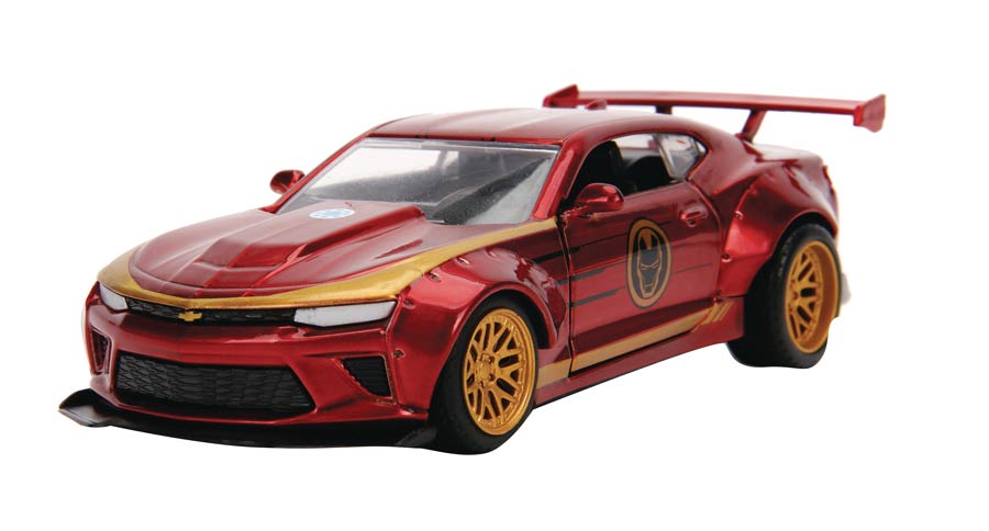 Marvel Heroes Hollywood Rides 1/32 Scale Die-Cast Vehicle - Iron Man 2016 Chevy Camaro