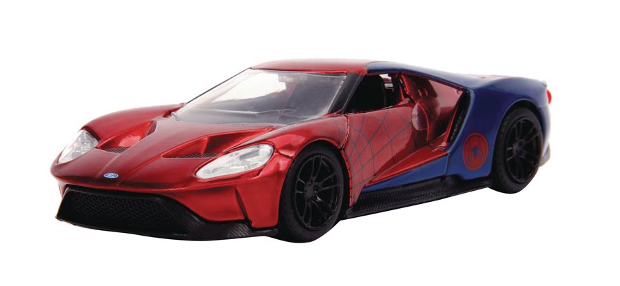 Marvel Heroes Hollywood Rides 1/32 Scale Die-Cast Vehicle - Spider-Man 2017 Ford GT