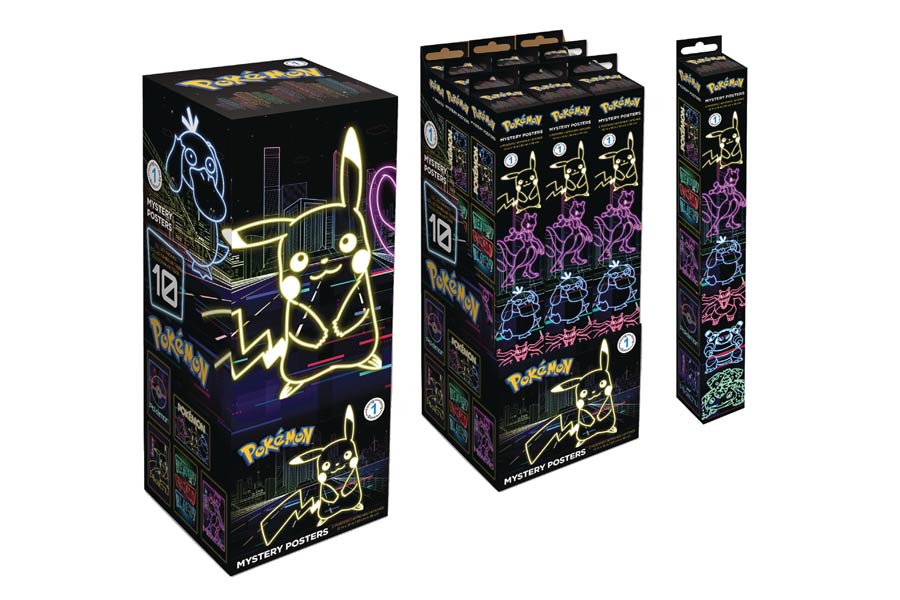 Pokemon Mystery Poster Blind Mystery Box 9-Piece Display