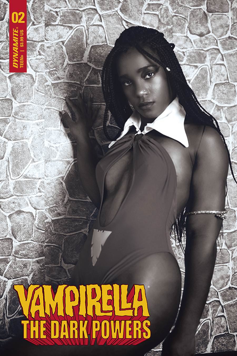 Vampirella The Dark Powers #2 Cover J Incentive Vanta Black Cosplay Photo Black & White Cover