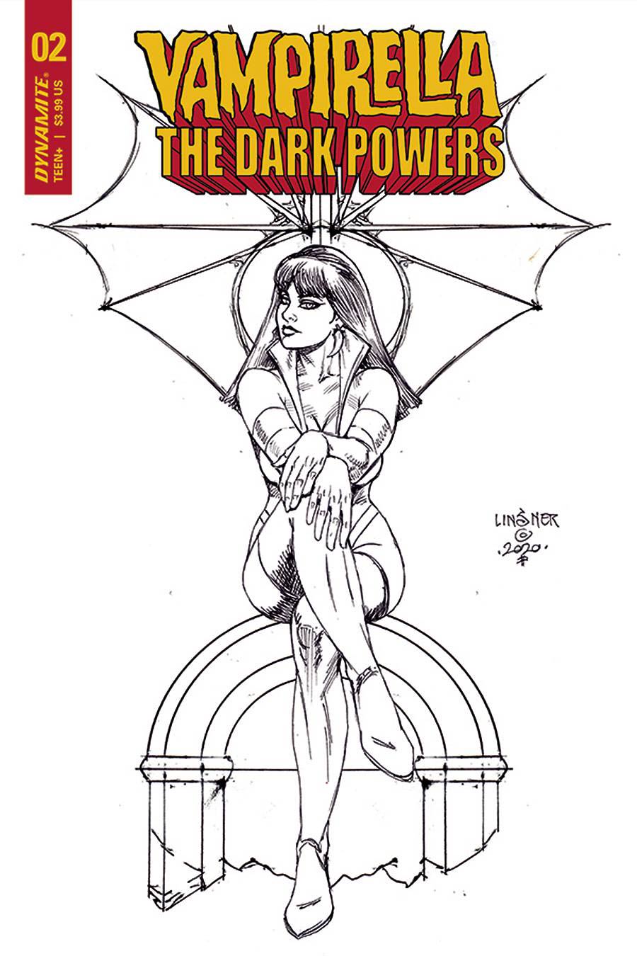 Vampirella The Dark Powers #2 Cover L Incentive Joseph Michael Linsner Black & White Cover