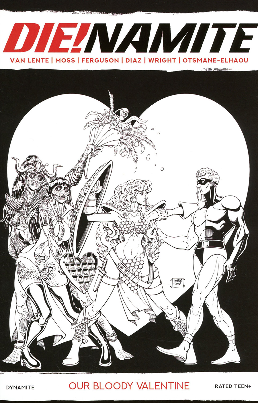 DieNamite Our Bloody Valentine One Shot Cover F Incentive Will Robson Black & White Cover